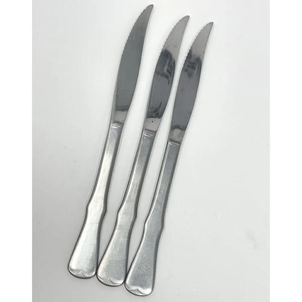 Oneida Community Patrick Henry Solid Handle Serrated Steak Knives 8.5” Set Of 3
